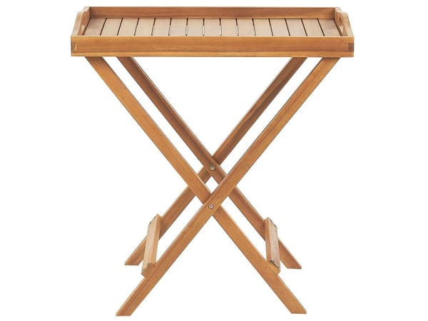 Udendørs Tebord Let Træ Akacie Foldebakke Bordplade UV-modstand Moderne Stil