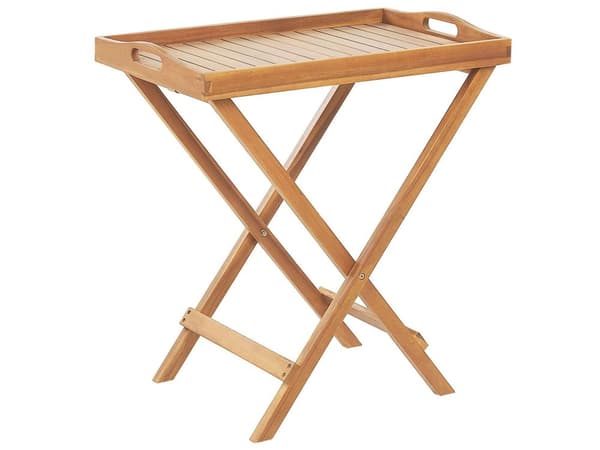 Udendørs Tebord Let Træ Akacie Foldebakke Bordplade UV-modstand Moderne Stil