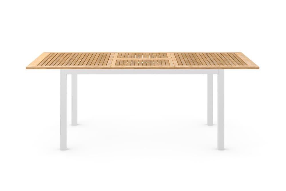 LAS VEGAS Förlängningsbart Matbord 152-210x90 Vit/Teak