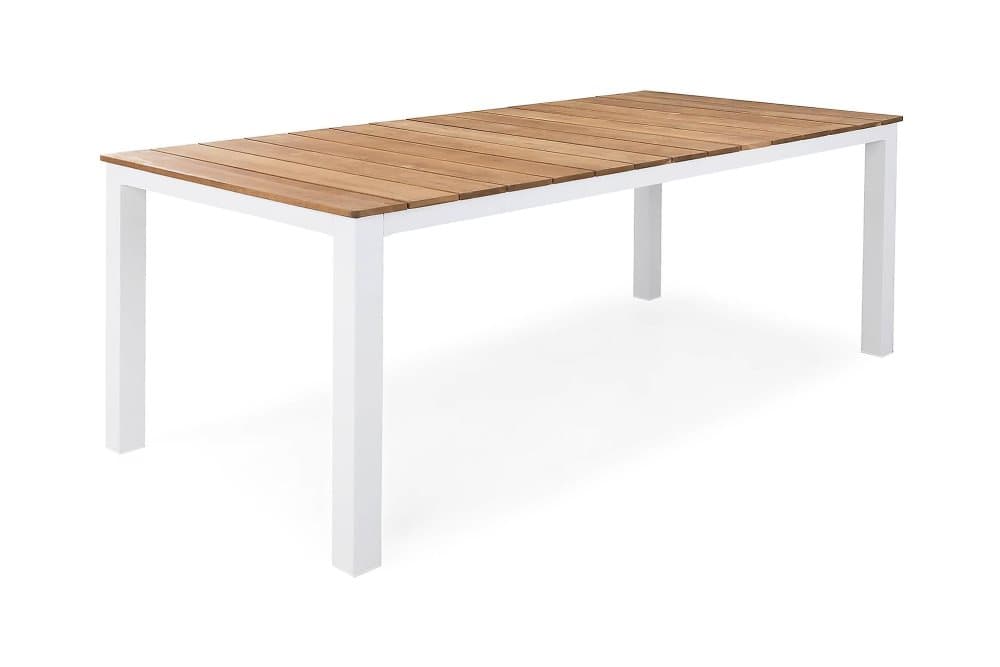 OLIVER Matbord 210x100 Vit/Teak