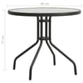 Miniatyrbillede 6 af 6: vidaXL bistrobord Ø80x71 cm stål antracitgrå