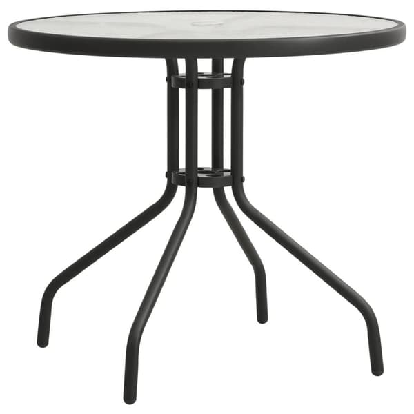 vidaXL Cafébord antracit Ø80x71 cm stål