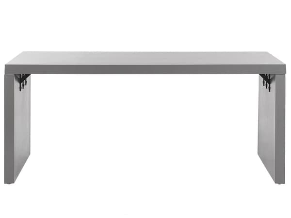Havespisebord Grå Beton 180 x 90 cm U-form 6 personers vandtæt