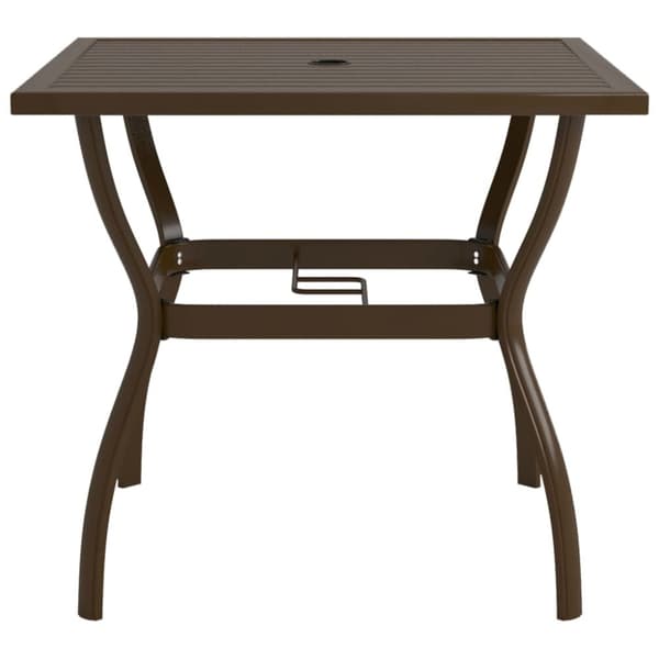 vidaXL havebord 81,5x81,5x72 cm stål brun