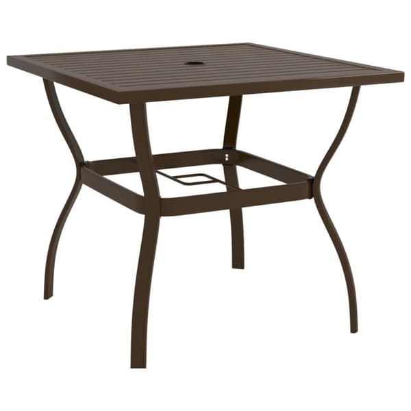 vidaXL havebord 81,5x81,5x72 cm stål brun