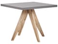 Pikkukuva 1 / 8: Puutarhapöytä harmaa 90 x 90 cm betoniefekti puiset jalat 4 hengelle moderni tyyli