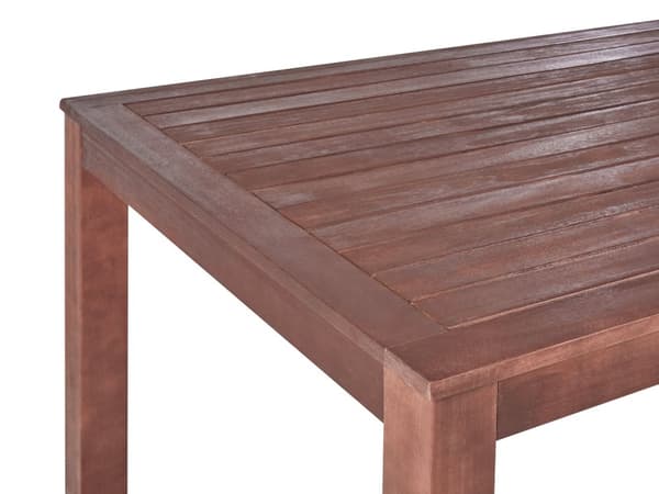 Havespisebord mørkt eukalyptustræ 180 x 100 cm 6 personers udendørs og indendørs moderne design
