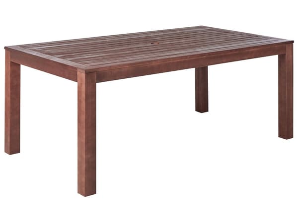 Havespisebord mørkt eukalyptustræ 180 x 100 cm 6 personers udendørs og indendørs moderne design