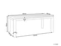 Miniatyrbillede 3 af 8: Havebord Lyst Eukalyptus Træ Olieret 190 x 105 cm 6 Personers Dekorativ Udendørs Spisebord Udendørsmøbler Rustikt Design til Terrasse og Have