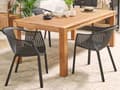 Miniatyrbillede 4 af 8: Havebord Lyst Eukalyptus Træ Olieret 190 x 105 cm 6 Personers Dekorativ Udendørs Spisebord Udendørsmøbler Rustikt Design til Terrasse og Have