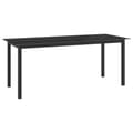 Miniatyrbillede 1 af 5: vidaXL havebord 190x90x74 cm aluminium og glas sort