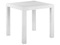 Miniatyrbild 1 av 8: Trädgård 4-sits Matbord Vit Syntetiskt Material 80 x 80 cm Kvadrat Minimalistiskt