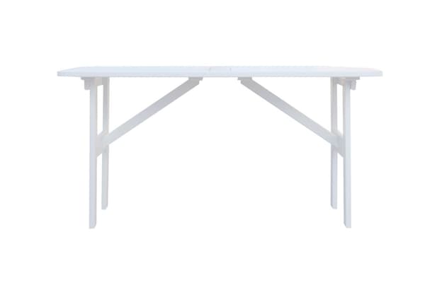 Trämöbler Venta matbord utomhus, L 140 x B 80 x H 69 cm, 3 färger tillgängliga (vit)