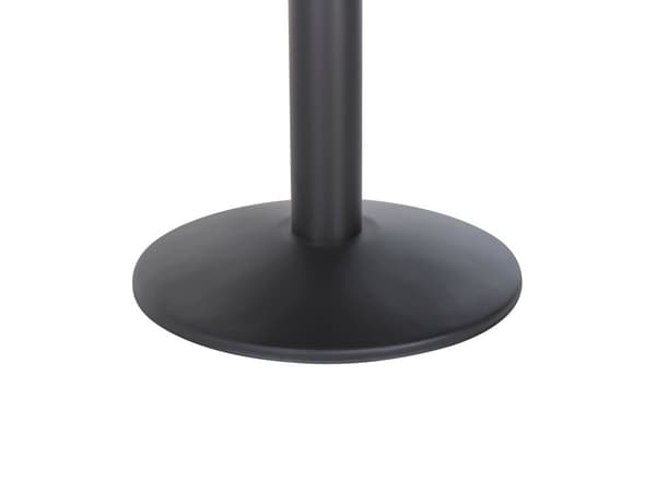 Puutarhapöytä 60 x 60 cm neliönmallinen vaaleanruskea mustalla metallijalalla perinteinen tyyli