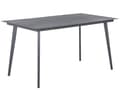 Miniatyrbillede 1 af 8: Have Spisebord Grå Mat Finish 140 x 80 cm Aluminium 4 Personers Rektangulær Minimalistisk Industri