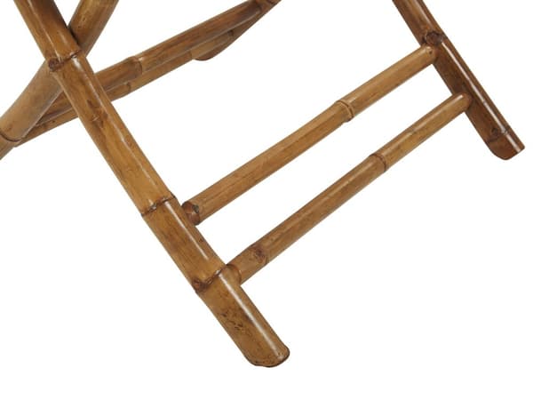 Bambu Bistro Bord Naturligt Trä 70 x 70 cm Hopfällbart Inomhus Utomhus Soffbord