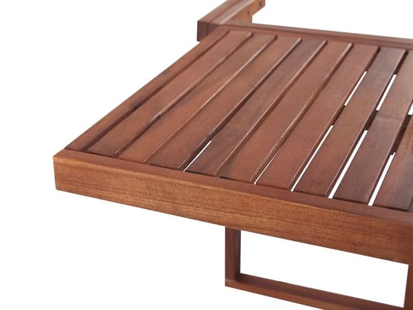 Parvekepöytä ripustettava tumma puu 60 x 40 cm pieni taitettava moderni tyyli