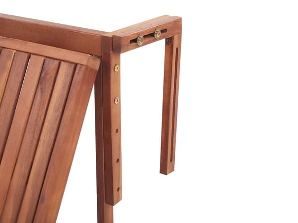 Parvekepöytä ripustettava tumma puu 60 x 40 cm pieni taitettava moderni tyyli