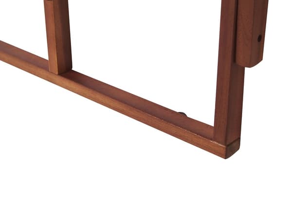 Parvekepöytä ripustettava tumma puu 60 x 40 cm pieni taitettava moderni tyyli