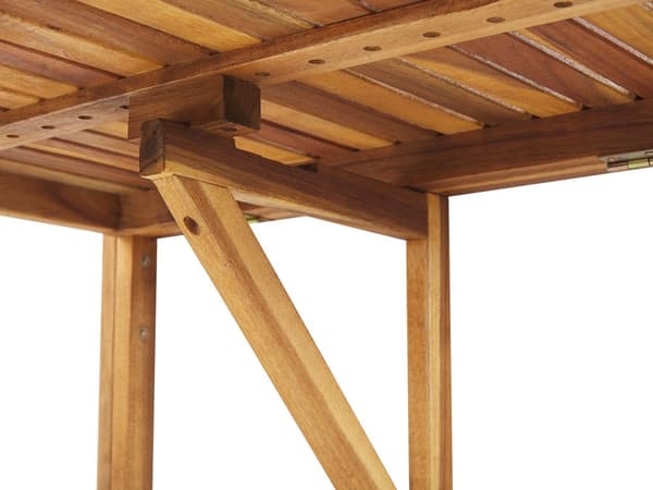 Balkon Hængebord Lys Træ Akacie Folde 60 x 55 cm Udendørs Skinnedæk
