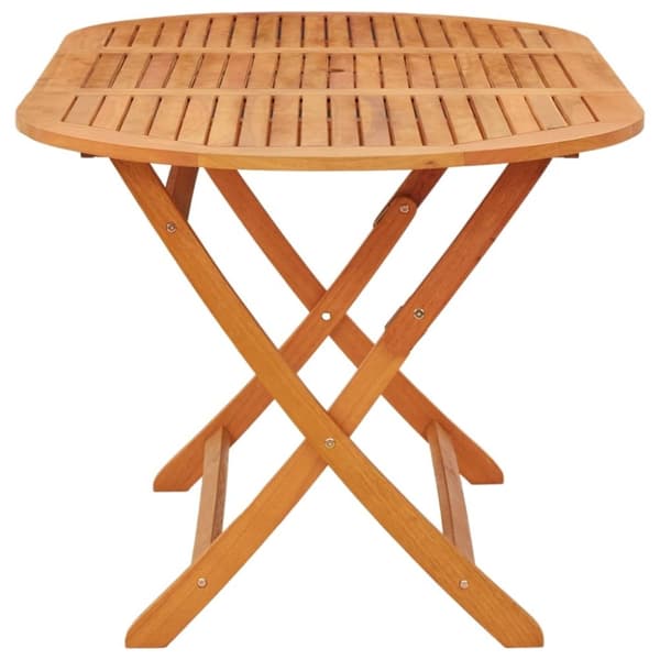 vidaXL Hopfällbart trädgårdsbord 160x85x75 cm massivt eukalyptusträ