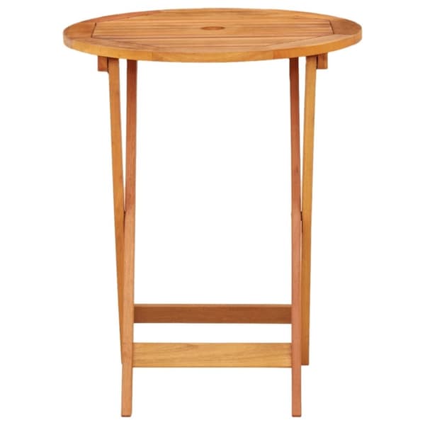 vidaXL foldbart havebord Ø60x75 cm massivt eukalyptustræ