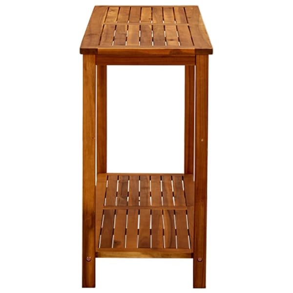 vidaXL Puutarhan konsolipöytä 110x40x75 cm täysi akaasiapuu