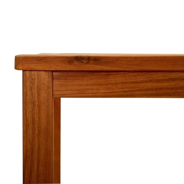 vidaXL Puutarhan konsolipöytä 110x40x75 cm täysi akaasiapuu