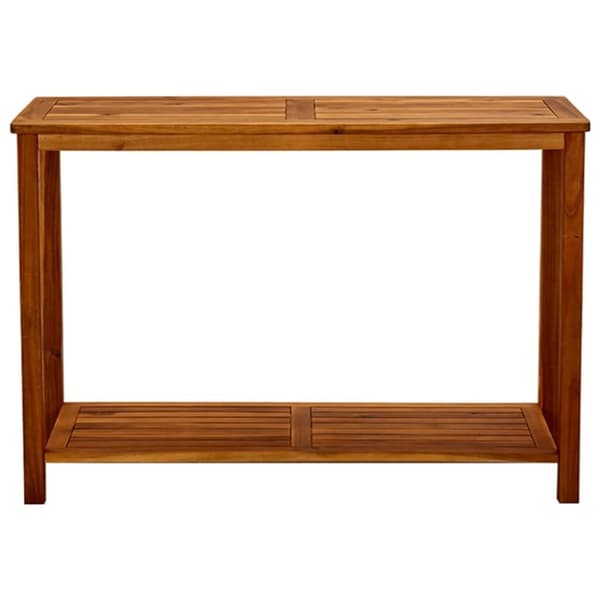 vidaXL Puutarhan konsolipöytä 110x40x75 cm täysi akaasiapuu