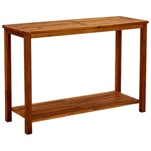vidaXL Puutarhan konsolipöytä 110x40x75 cm täysi akaasiapuu