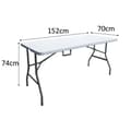 Miniatyrbillede 3 af 4: Fällbord - 150 cm - 6 personer - Pulverlackerade stålrör
