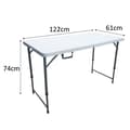 Miniatyrbild 4 av 4: Vikbord - 120 cm - 4 personer - Pulverbeläggning i stålrör, Ø 25 x 1 mm inlopp
