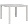 Miniatyrbillede 1 af 7: vidaXL havebord 90x90x75 cm hærdet glas og polyrattan hvid