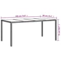 Miniatyrbillede 7 af 7: vidaXL havebord 190x90x75 cm hærdet glas og polyrattan brun