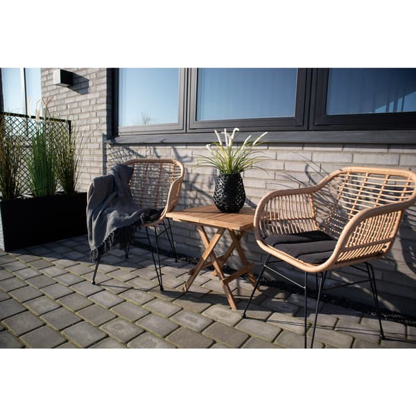Bine hjørnebord 50x50 cm teaktræ massiv.