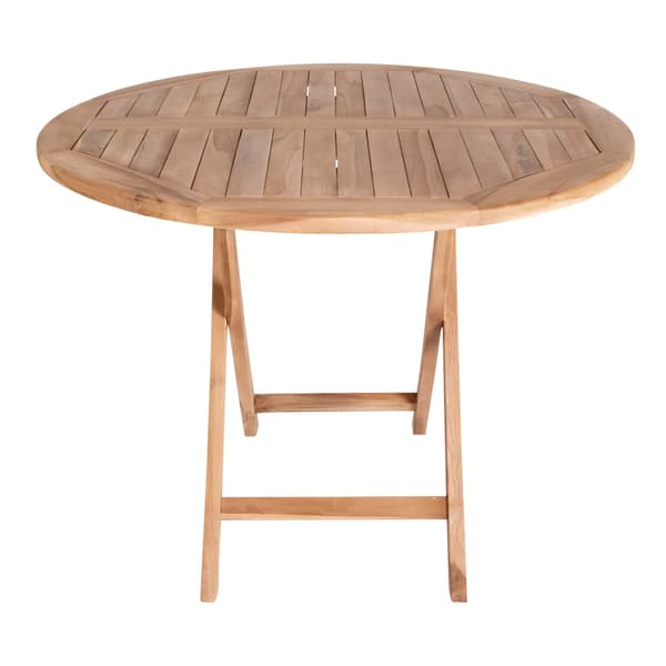 Oline havebord Ø100 cm teaktræ massiv.