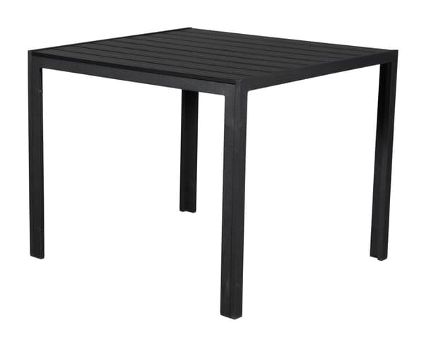 Noma havebord 90 x 90 cm, sort og sort.