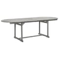 Miniatyrbillede 2 af 9: vidaXL havebord (160-240)x100x75 cm massivt akacietræ