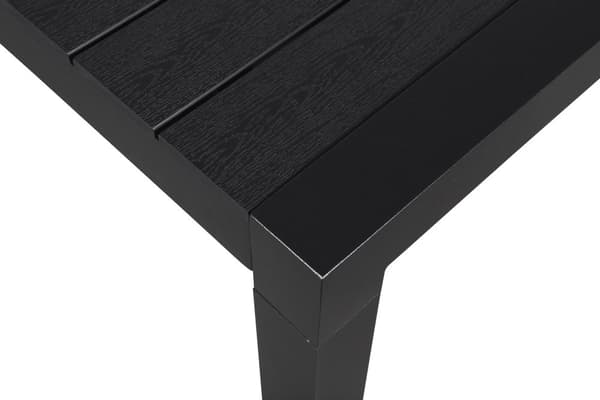 Efour havebord, inkl. 1 tillægsplade L 205/275 cm sort/sort.