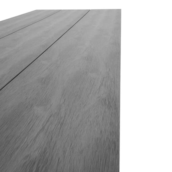 Denver havebord 220x100 cm grå, sort.
