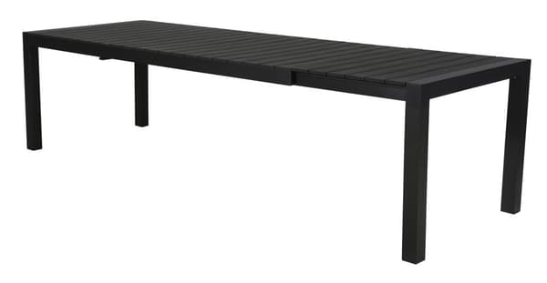 Efour hagebord, inkl. 1 tilleggsplate 205/275 cm svart/svart.