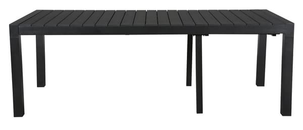 Grup hagebord, inkl. 2 tilleggsplater 223/343 cm svart/svart.