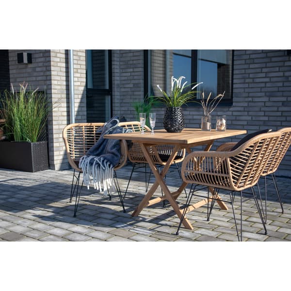 Oline hagebord hagebord 80x120 cm teak massiv.
