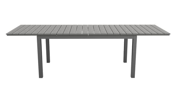Dory hagebord, inkl. 2 tilleggsplater L 160-260 cm svart/grå.