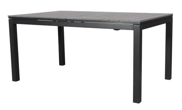 Dory hagebord, inkl. 2 tilleggsplater L 160-260 cm svart/grå.