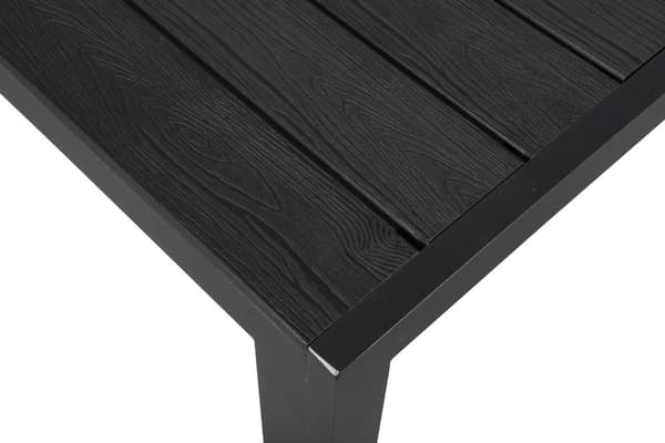 Fuccy havebord, 205 cm sort/sort.