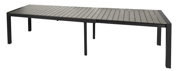 Garp hagebord, inkl. 2 tilleggsplater 223/343 cm svart/grå.