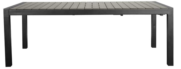 Garp hagebord, inkl. 2 tilleggsplater 223/343 cm svart/grå.
