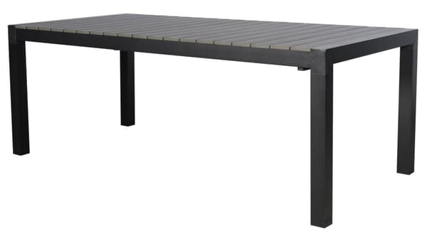 Ferl hagebord, inkl. 1 tilleggsplate 205/275 cm svart/grå.