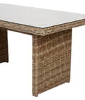 Miniatyrbilde 4 av 4: Gram hagebord 142 x 76 cm, med glassplate, natur.